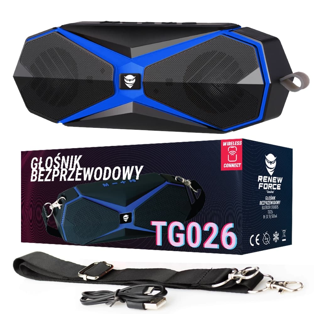 GŁOŚNIK BEZPRZEWODOWY BLUETOOTH 5.0 Renew Force TG026
